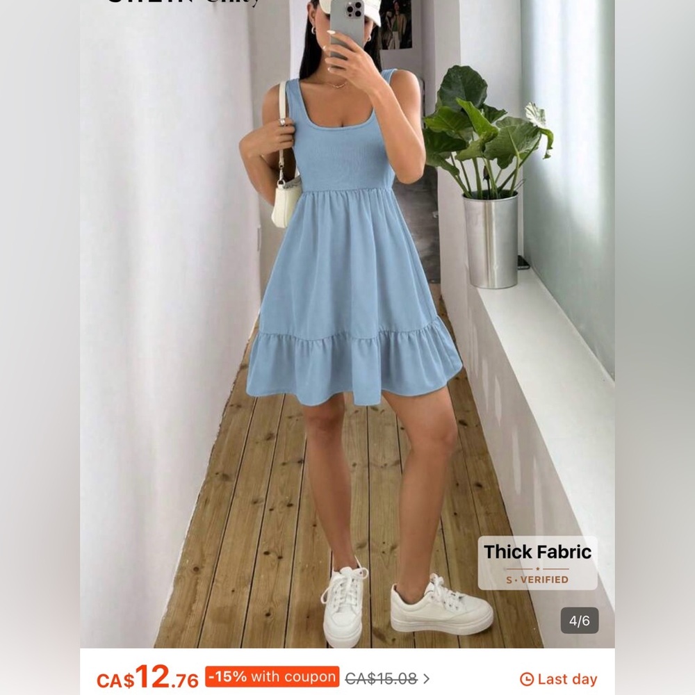 Blue Babydoll Dress